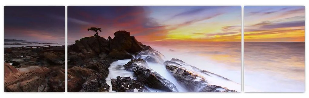 Obraz góry we mgle (170x50 cm)