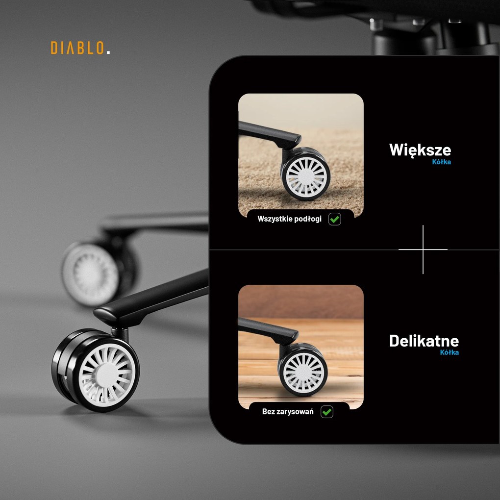 Fotel gamingowy Diablo X.One Prime, Normal Size, Ghosted White