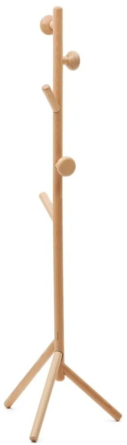 Wieszak z litego drewna bukowego w naturalnym kolorze 46x170 cm Nadue – Kave Home