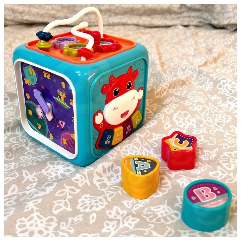 Woopie baby interaktywna kostka sensoryczna edukacyjna montessori sorter 6w1