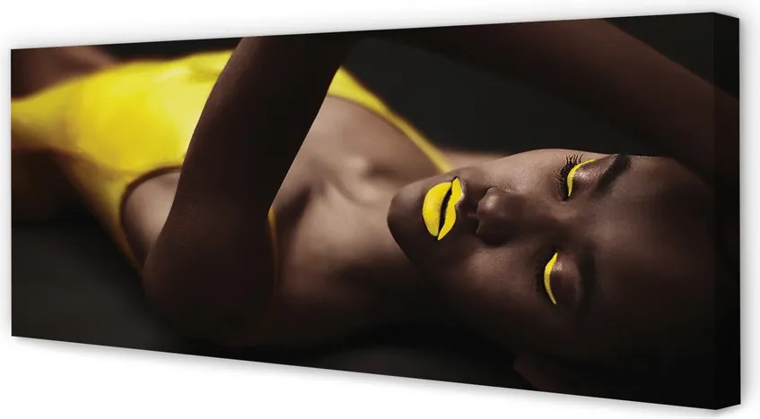 Duży obraz na płótnie Kobieta z Żółtymi Ustami