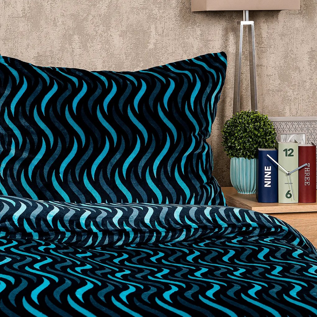4Home Pościel Wave mikroflanela, 160 x 200 cm, 70 x 80 cm