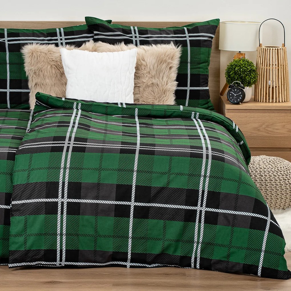 4Home Pościel bawełniana Green Classic, 140 x 220 cm, 70 x 90 cm, 140 x 220 cm, 70 x 90 cm