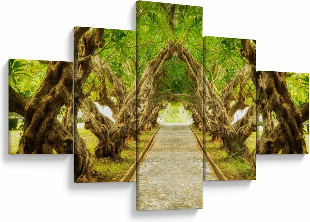 Obraz - Żywy tunel plumerii (125x70 cm)