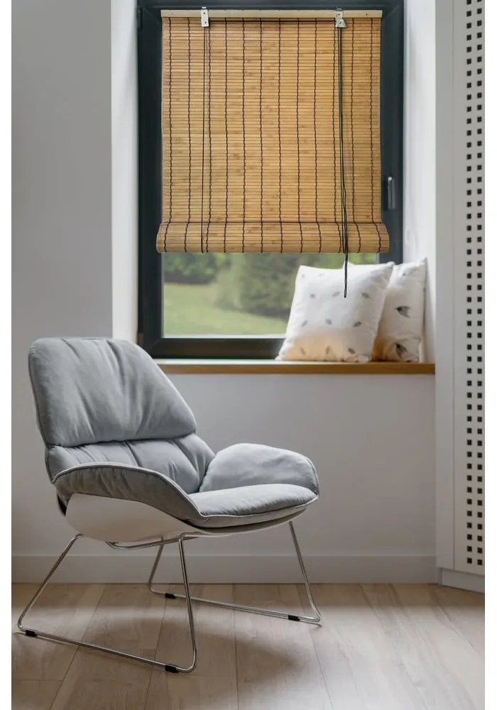Bambusowa roleta w naturalnym kolorze 100x160 cm Zeva – Gardinia
