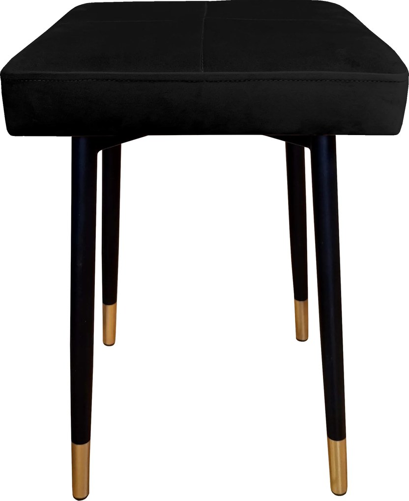 Taboret MAX tkanina Welur stelaż metalowy STOŁEK LOFT : Kolor nogi - Czano-złota stożek, Kolor tkaniny - VELVET - MG19, Typ tkaniny - Velvet
