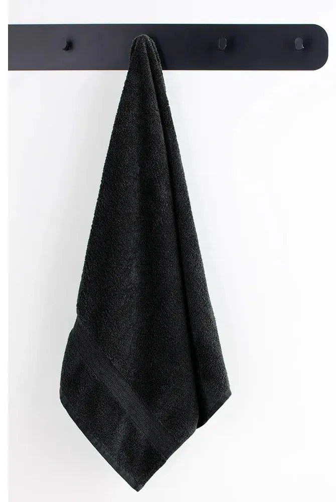 Komplet 10 czarnych ręczników DecoKing Marina Black