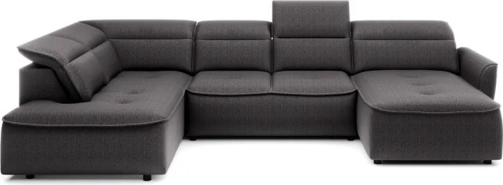 Narożnik MURILLO XL z elektryczną regulacją siedziska Lewostronny w tkaninie VOUGE 16 WERSAL