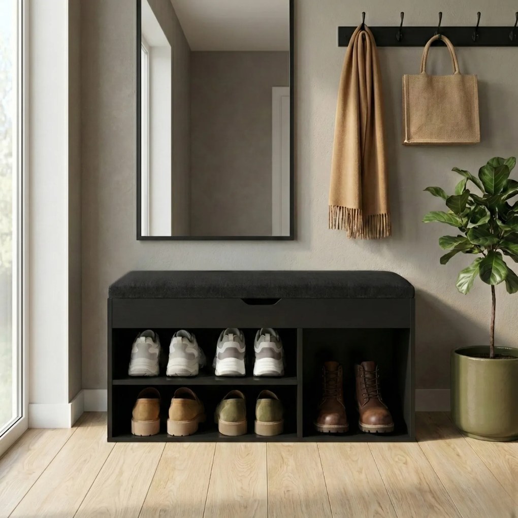 Szafka na buty z siedziskiem TRIA, 80 x 43 x 30 cm