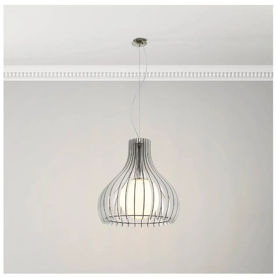Eglo 96211 - Lampa wisząca na lince TINDORI 1xE27/60W/230V śr. 50 cm biała