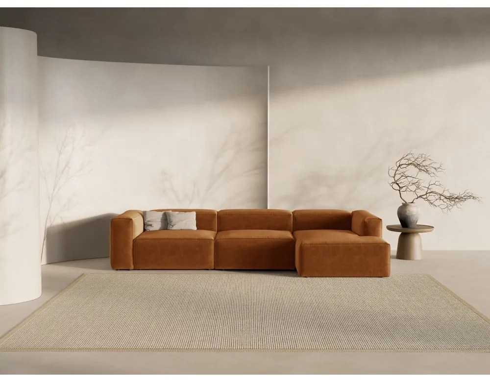 Ceglasty narożnik (prawostronny/z szezlongiem) Bergamo – Cosmopolitan Design