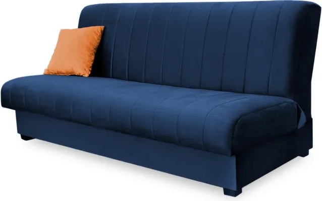 Sofa z Funkcją Spania SIGMA Rozkładana Wersalka Dwuosobowa Granatowa Nowoczesna do Salonu