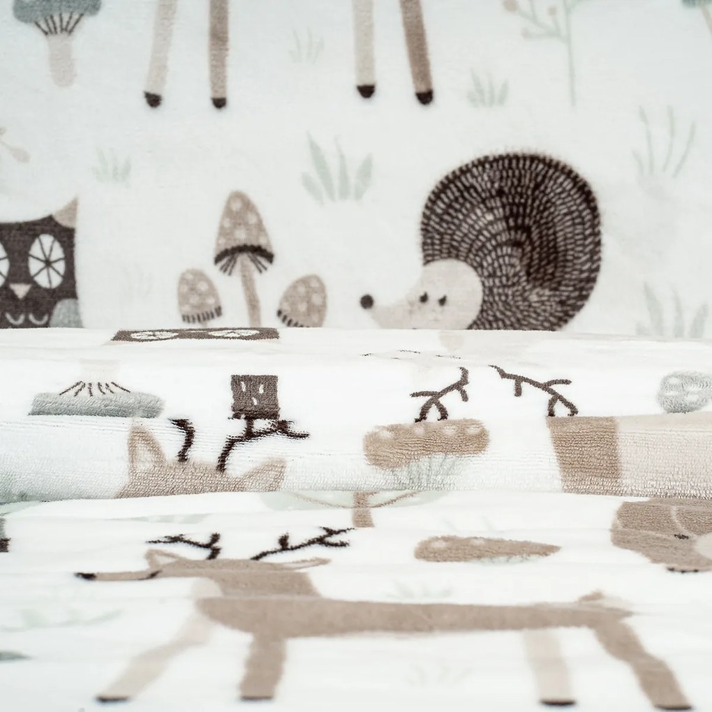 4Home Pościel dziecięca z mikroflaneli Nordic friends, 140 x 200 cm, 70 x 90 cm