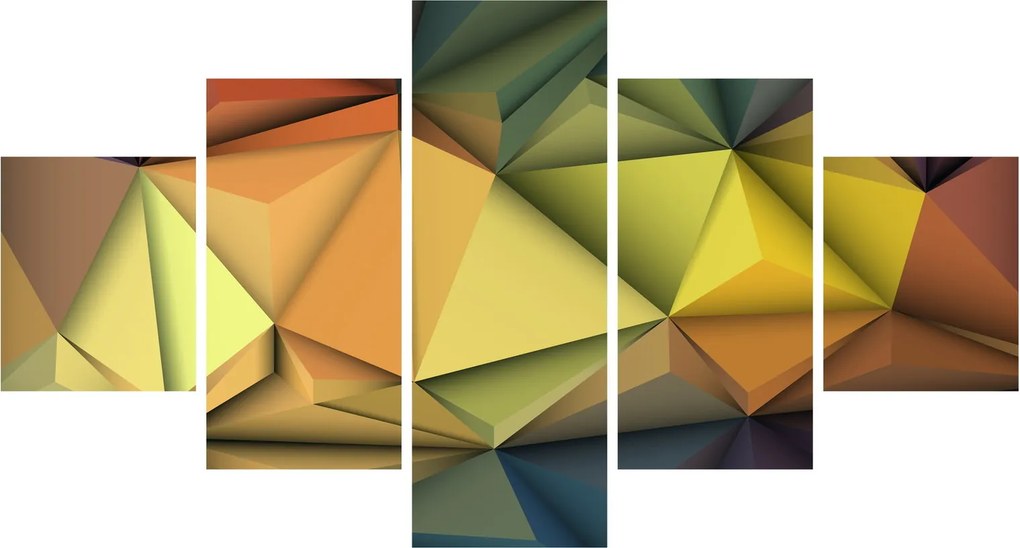 Obraz - Wielokątna abstrakcja 3D (125x70 cm)