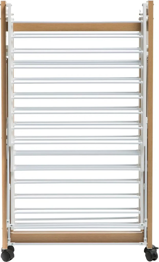 Suszarka na pranie rozkładana, 2 poziomy, mobilna, na kółkach