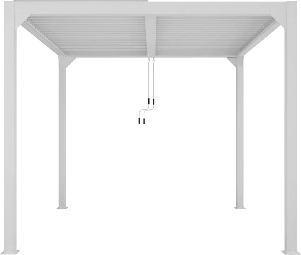 PERGOLA OGRODOWA LUXE 4X4X2,5 M BIAŁA Z OŚWIETLENIEM LED