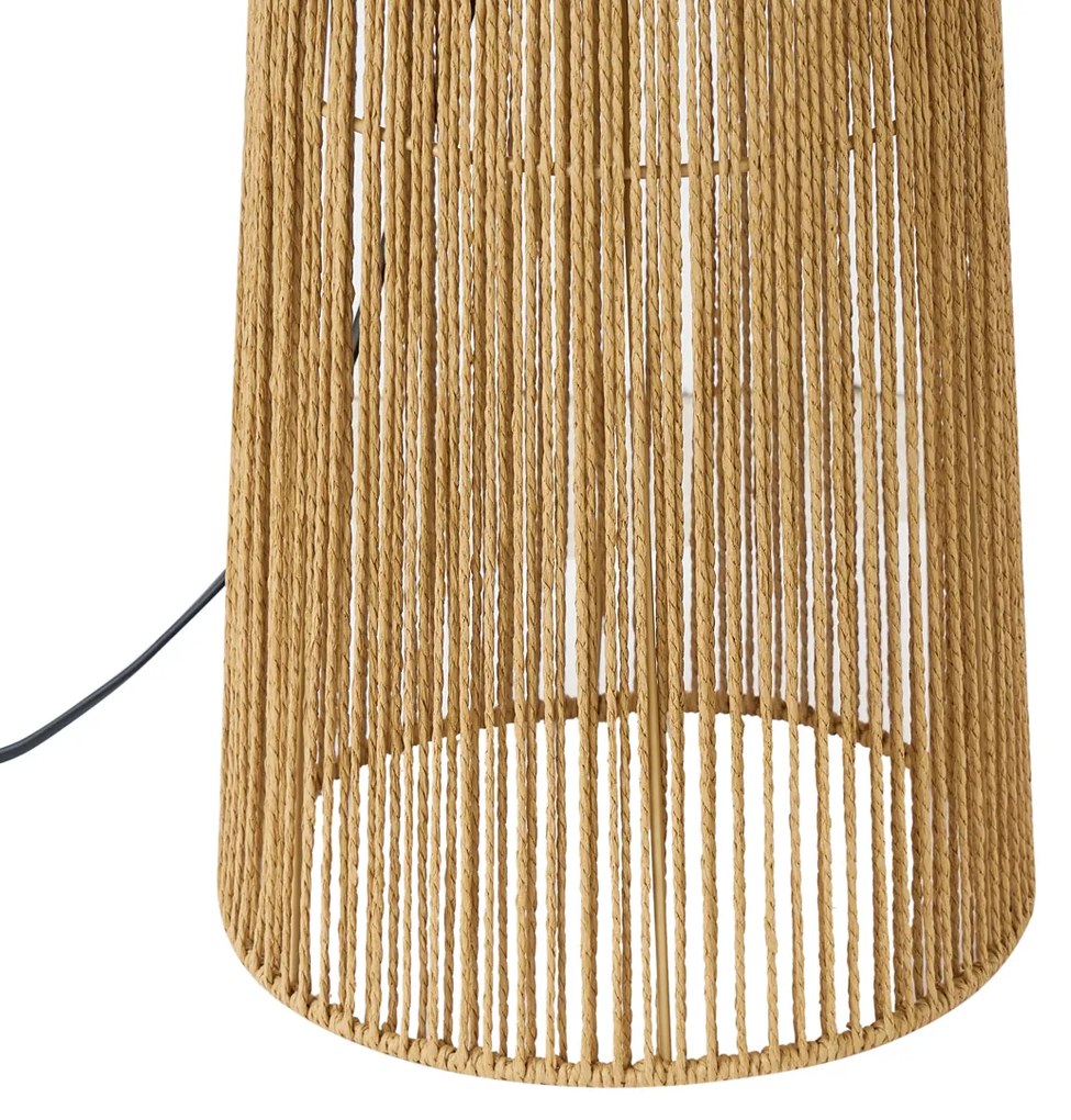 Lampa podłogowa Japandi naturalna z abażurem - Dart