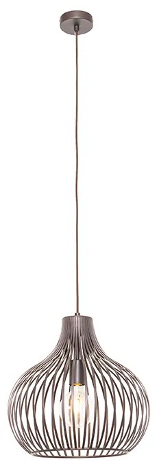 Nowoczesna lampa wisząca brązowa 38 cm - Saffira Nowoczesny Oswietlenie wewnetrzne