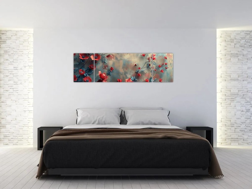 Obraz - Wilcze maki (170x50 cm)