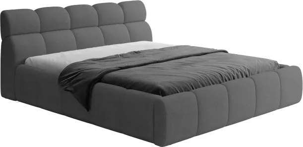 Łóżko GIULIA tapicerowane z pojemnikiem na pościel kolor Antracytowy WERSAL