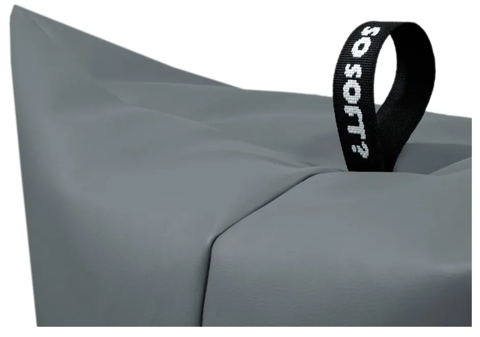 Pomarańczowy worek do siedzenia z imitacji skóry Icy Sofa – So Soft?