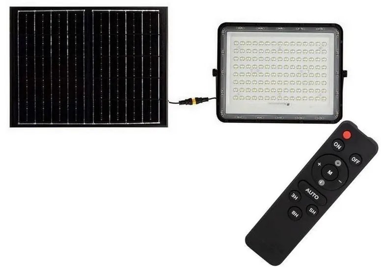 LED zewnętrzny solarny reflektor 20W 3,2V 4000K czarny + DO