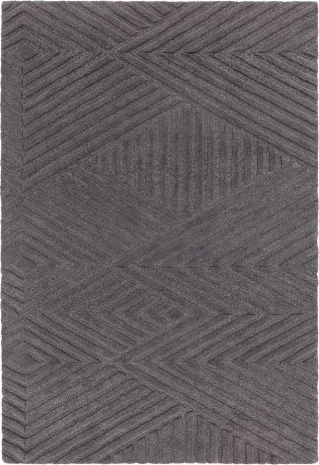 Antracytowy dywan wełniany 160x230 cm Hague – Asiatic Carpets