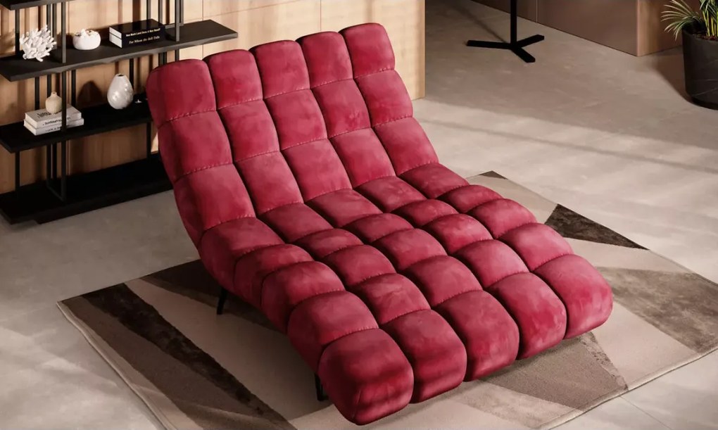 Nowoczesny szezlong pikowany Del 120 chesterfield do salonu