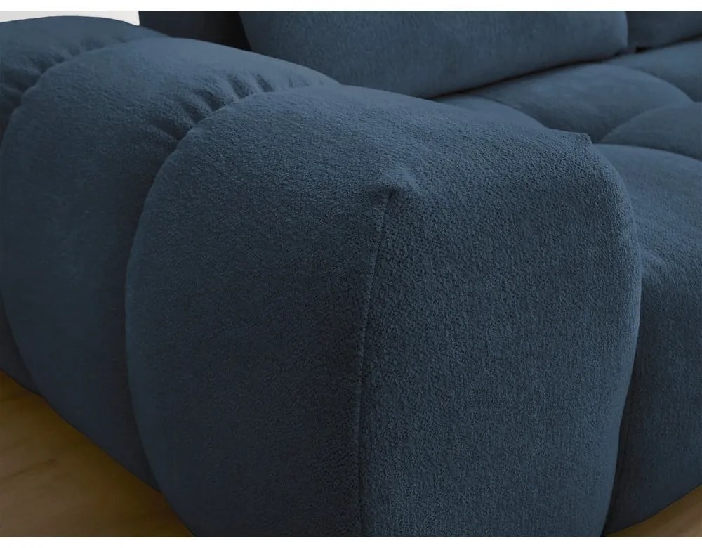 Ciemnoniebieska sofa z tkaniny szenilowej 278 cm Everest – Bobochic Paris