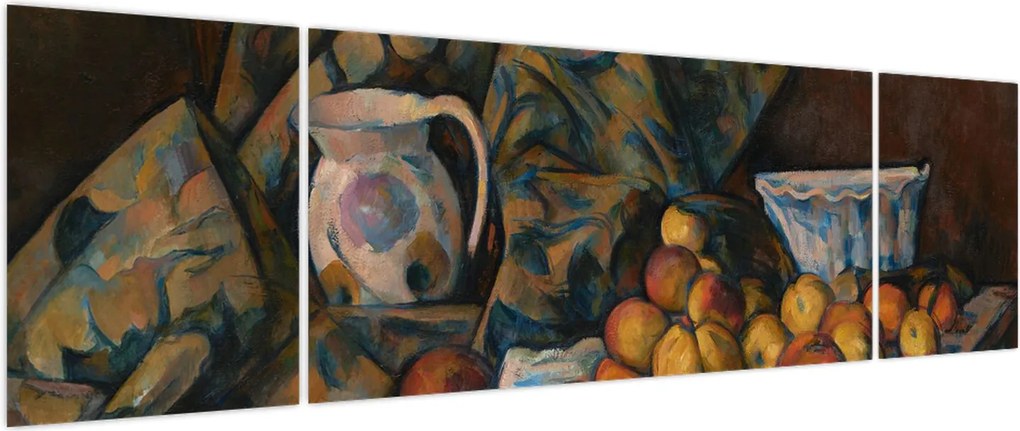 Obraz - Paul Cézanne, Still Life with Apples and Peaches, reprodukcje (170x50 cm)