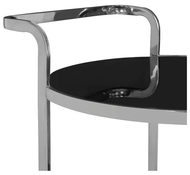 Barek na kółkach ze szklanym blatem ø 50 cm Ackley – Premier Housewares