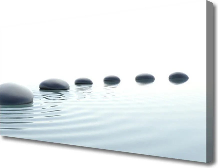 Obraz canvas Spokój Zen: Kamienie i Woda