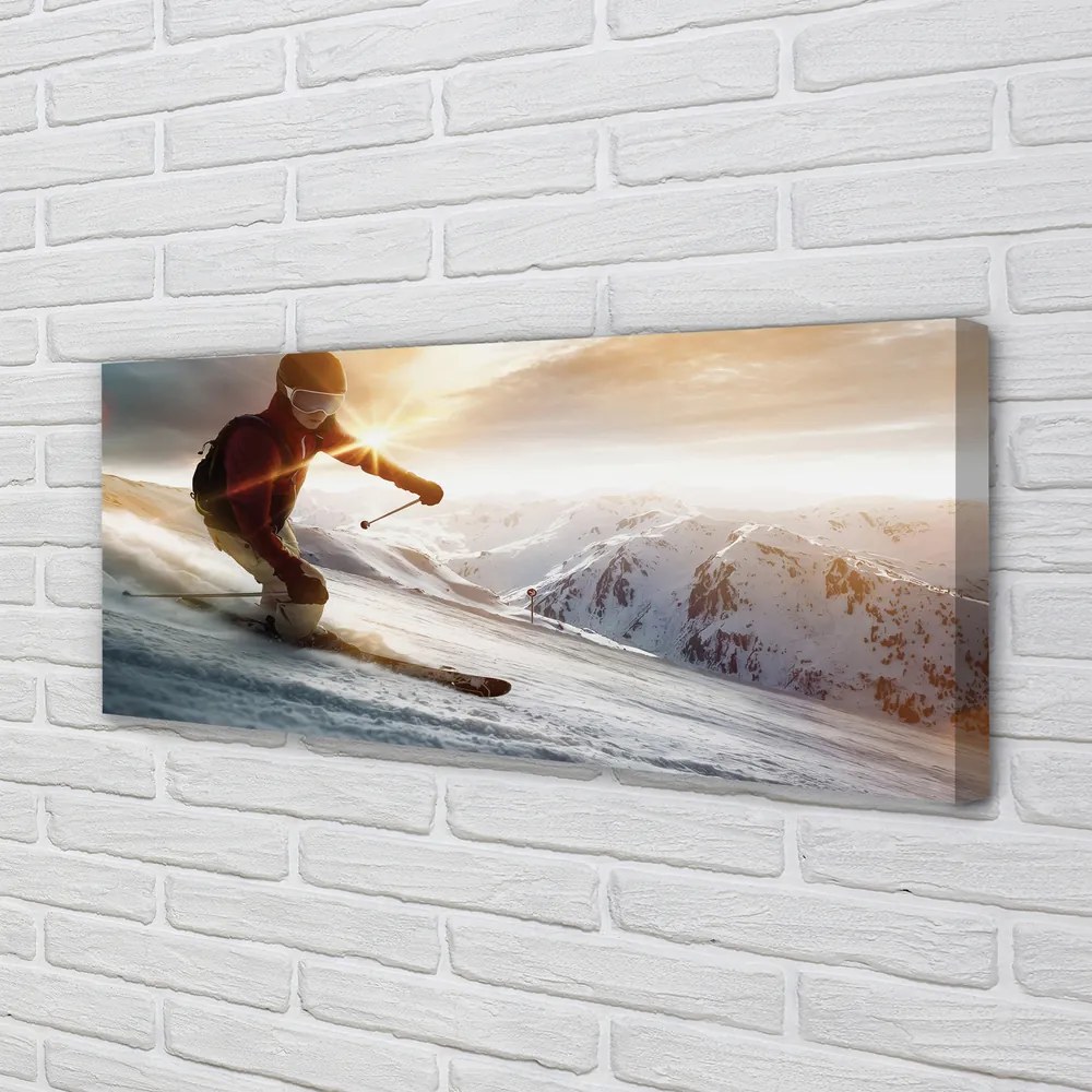 Zdjęcie na płótnie Skialpinizm W Wysokich Górach