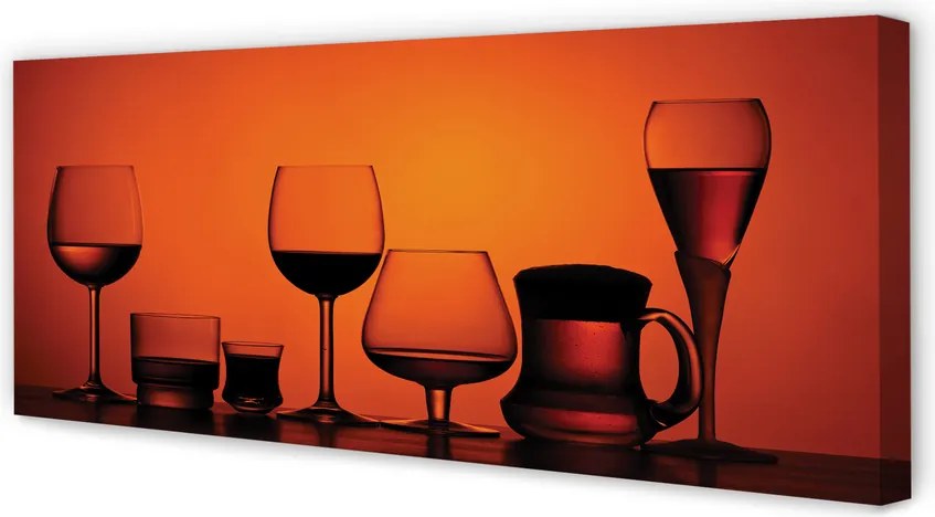 Duży obraz na płótnie Elegancki Zestaw Kieliszków