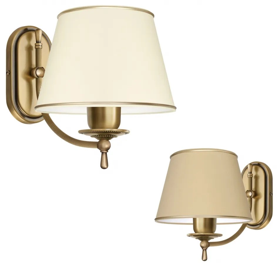 Kinkiet mosiężny z abażurem L-K1A