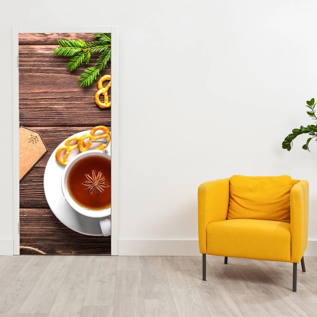 Fototapeta na drzwi - Kubek z dekoracjami (95x205cm)