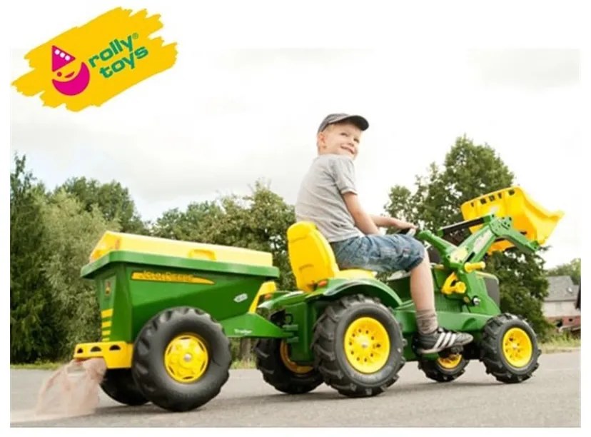 Rolly toys przyczepa / siewnik piaskarka 2 w 1 john deere