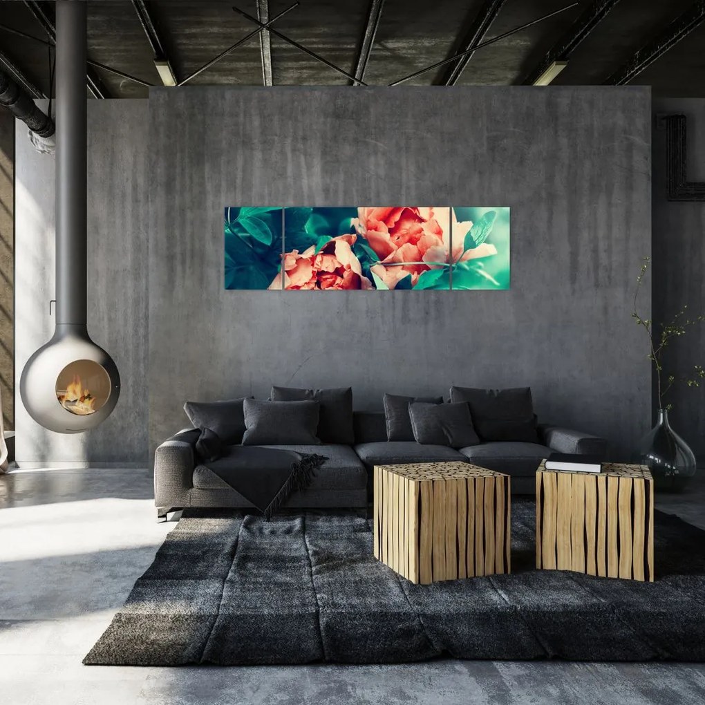 Obraz wiosennych kwiatów (170x50 cm)