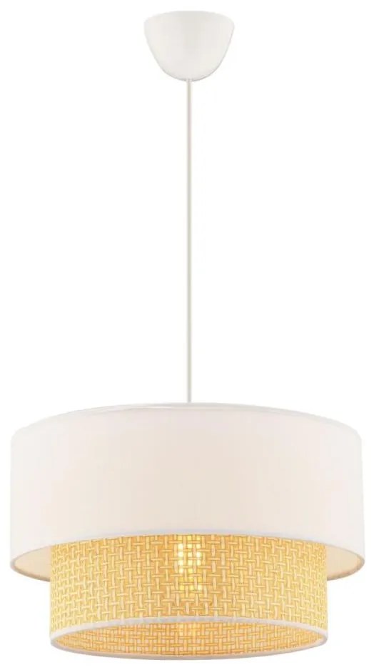 Lampa wisząca na przewodzie ECHO 1xE27/60W/230V kremowa/beżowa