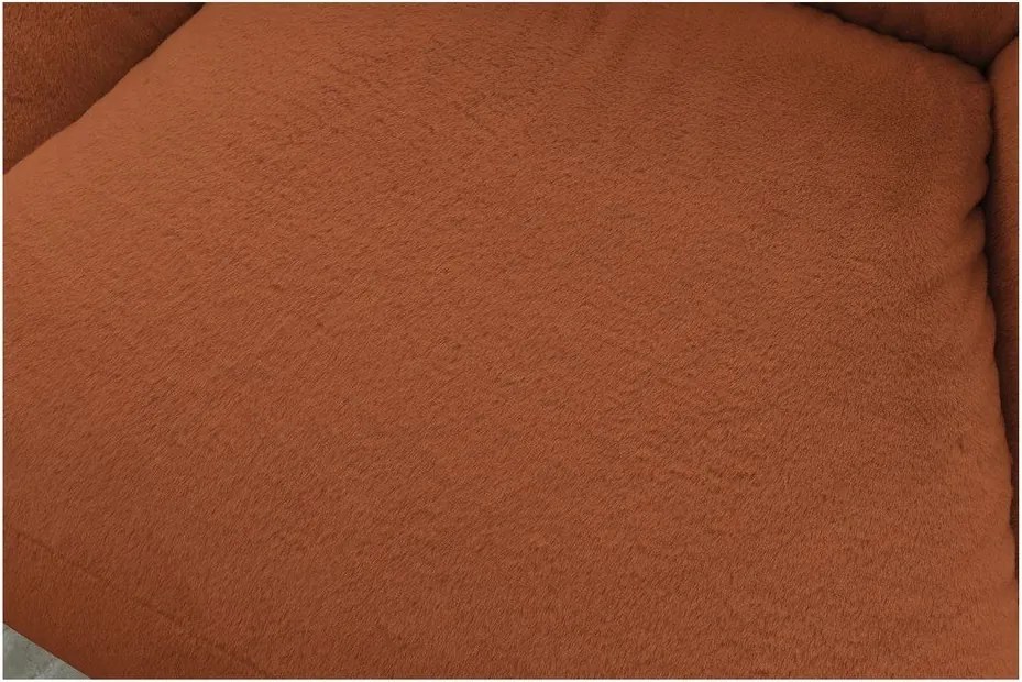 Pomarańczowy worek do siedzenia z imitacji futra Lilibet – Bobochic Paris