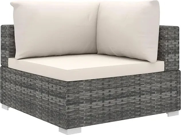 Szaro-kremowy 9-częściowy wypoczynkowy zestaw do ogrodu S5-H08