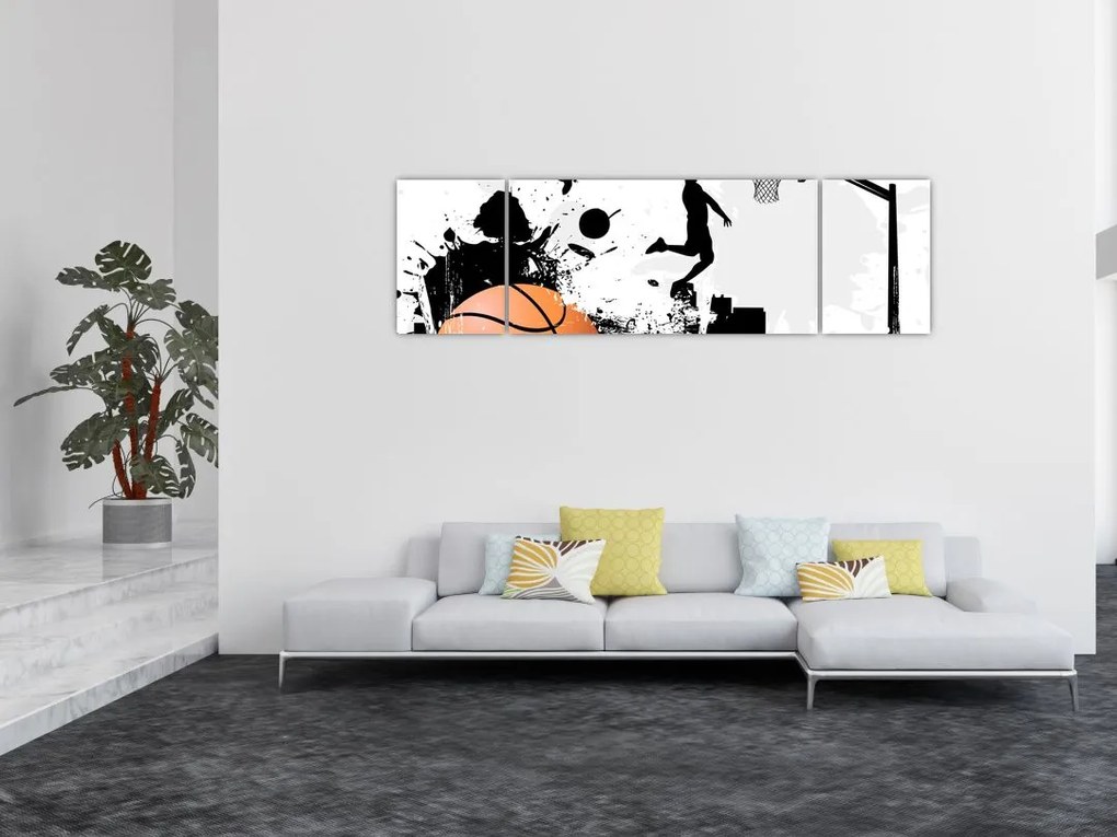 Obraz - Koszykarz (170x50 cm)