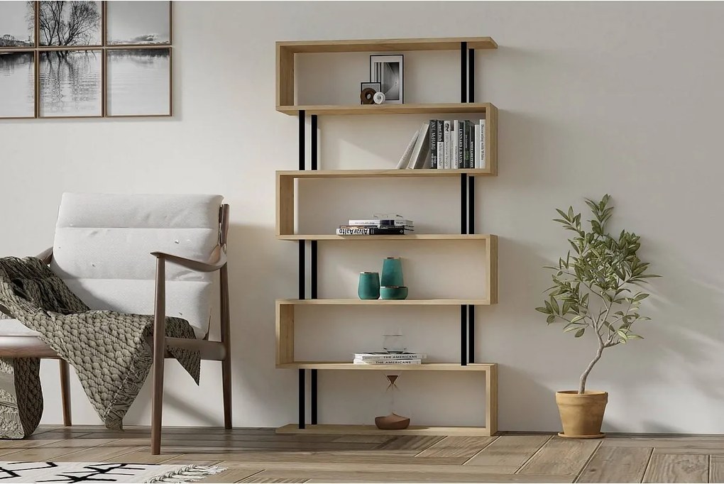 Półka – 90 x 162,6 x 22 cm – Kolor szafirowy – Płyta wiórowa