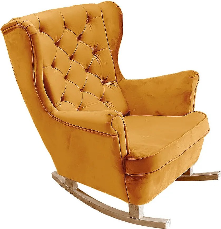 Fotel Relax z Tapicerowanym Siedzeniem i Podłokietnikami, Fotel TV 102x81x95cm Złoty_29821