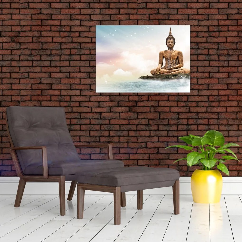 Obraz - Budda nadzorujący ziemię (70x50 cm)