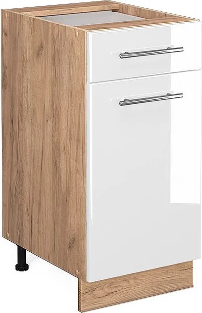 Szafka dolna do kuchni biały wysoki połysk 40x51.6x82 fame-line