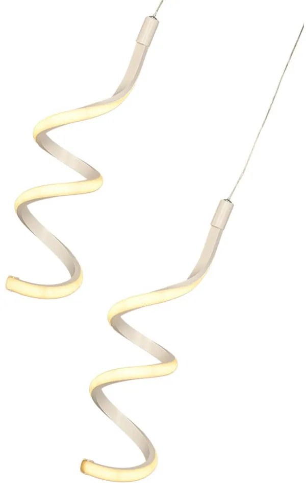 Biała metalowa lampa wisząca LED ø 25 cm Hilton – Squid Lighting