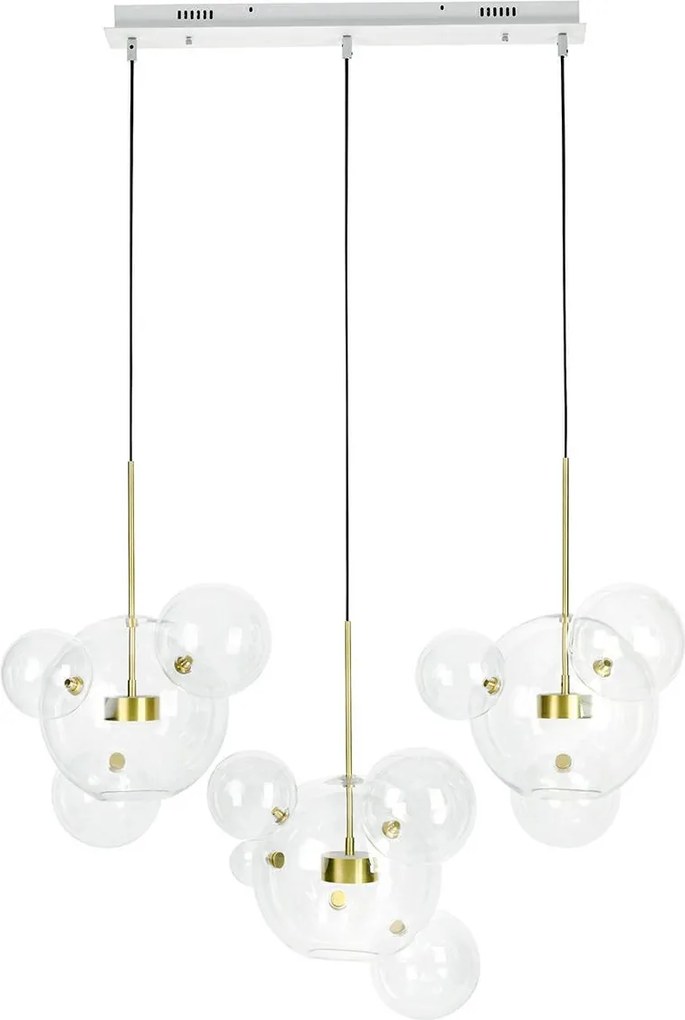 Lampa wisząca ze szklanymi kloszami Capri Line 3 złota