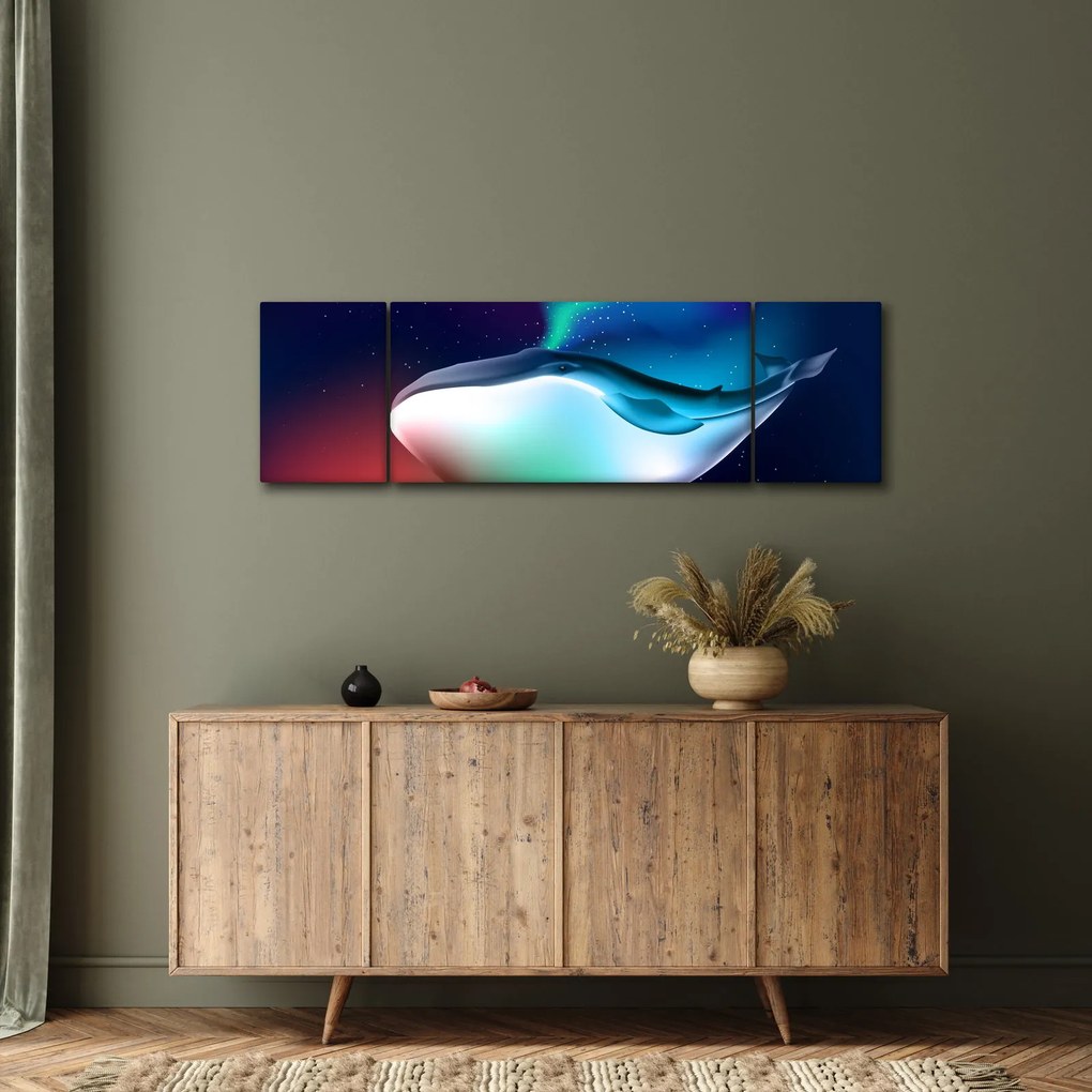 Obraz - Kosmiczny wieloryb (170x50 cm)