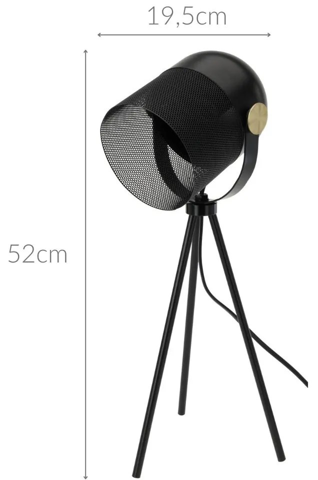 Metalowa lampa stojąca LOFT, 52 cm